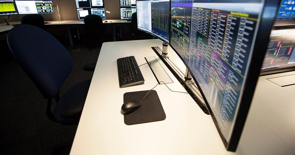 A data center control room with engineering consoles, illustrating LLM Alignment Evaluation