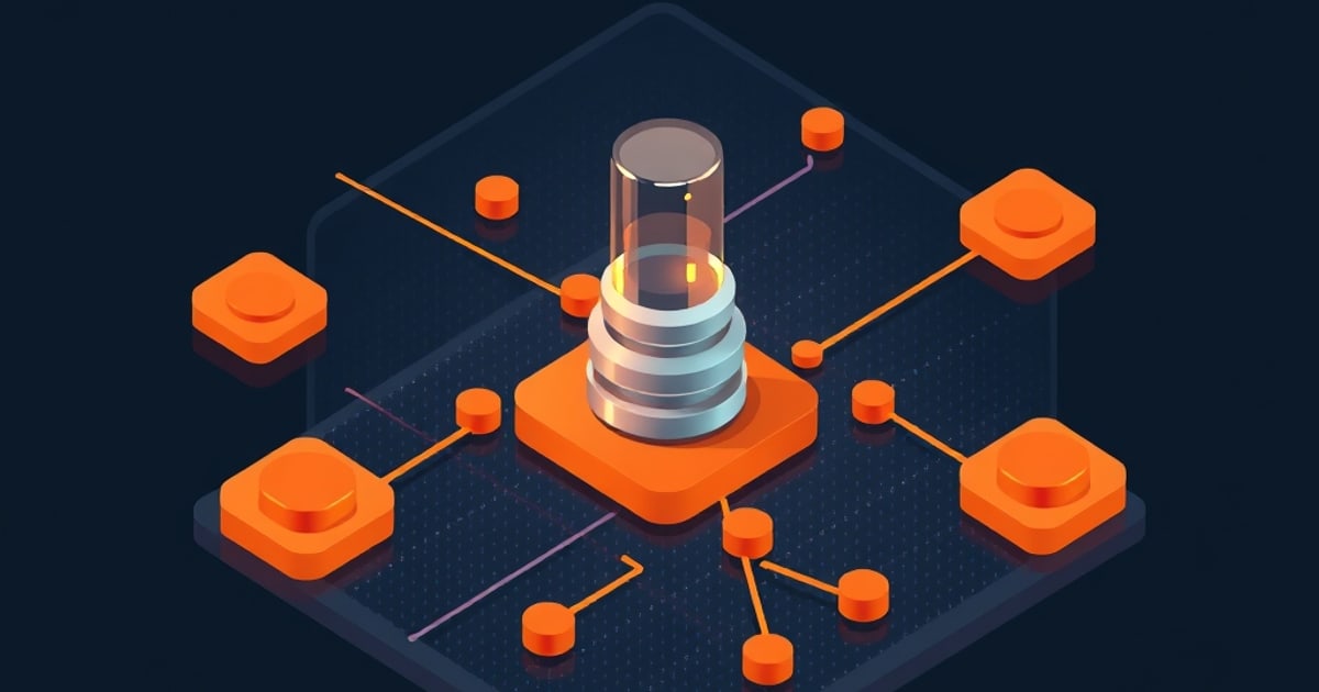 Isometric vector illustration showing security guardrails and tools for protecting against MCP poisoning and prompt injection attacks.
